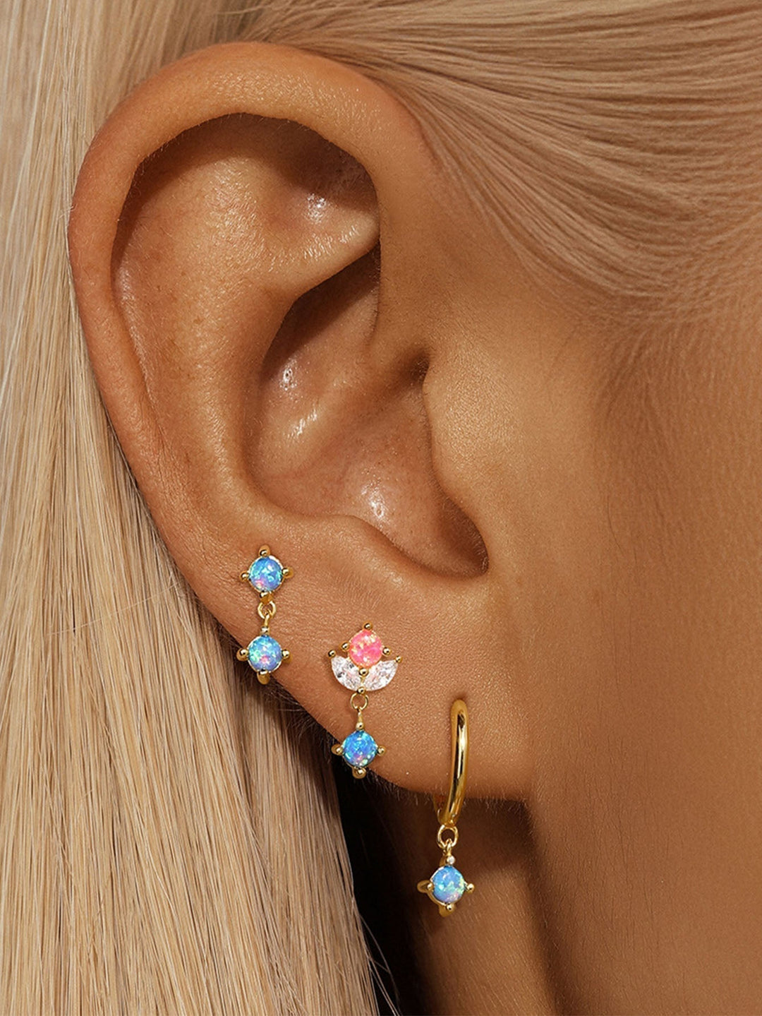 Lena – Boucles d'oreilles délicates en or avec éclat