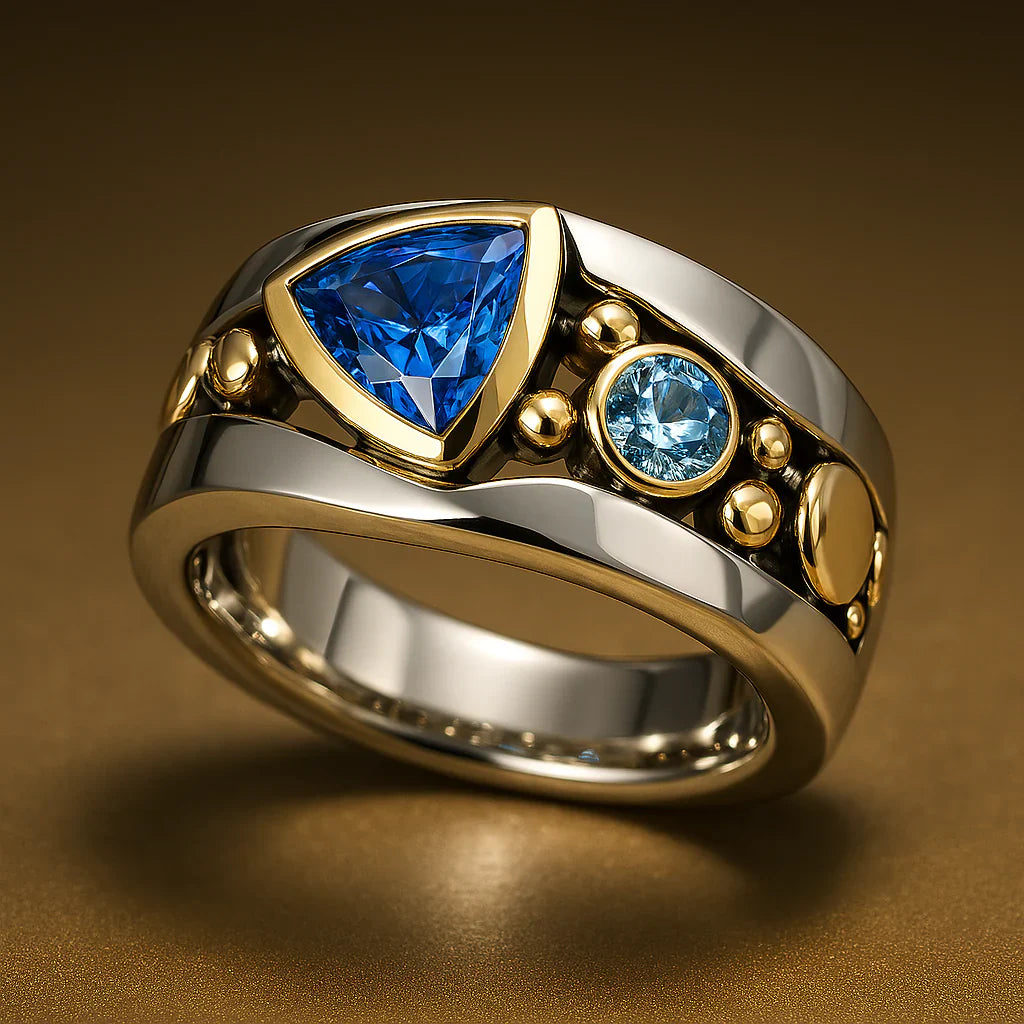 Bague Vintage Bleue