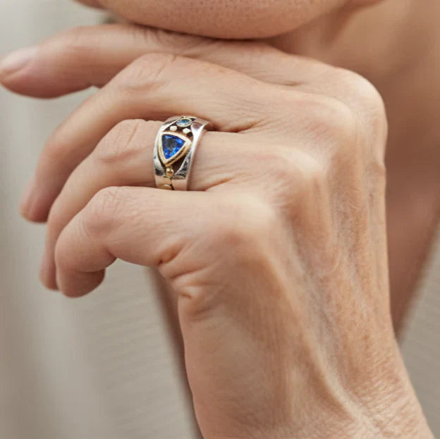 Bague Vintage Bleue