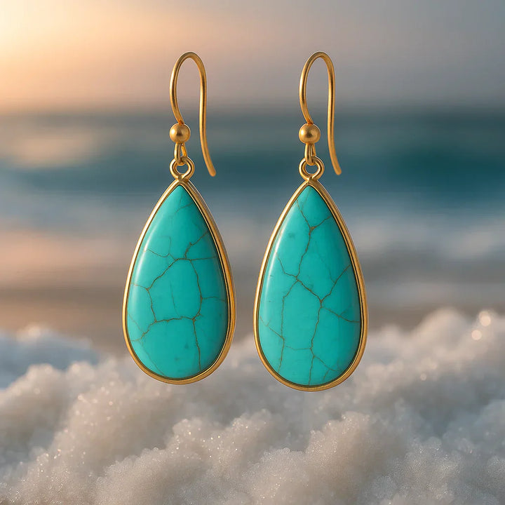 Connexion éternelle - boucles d'oreilles turquoise