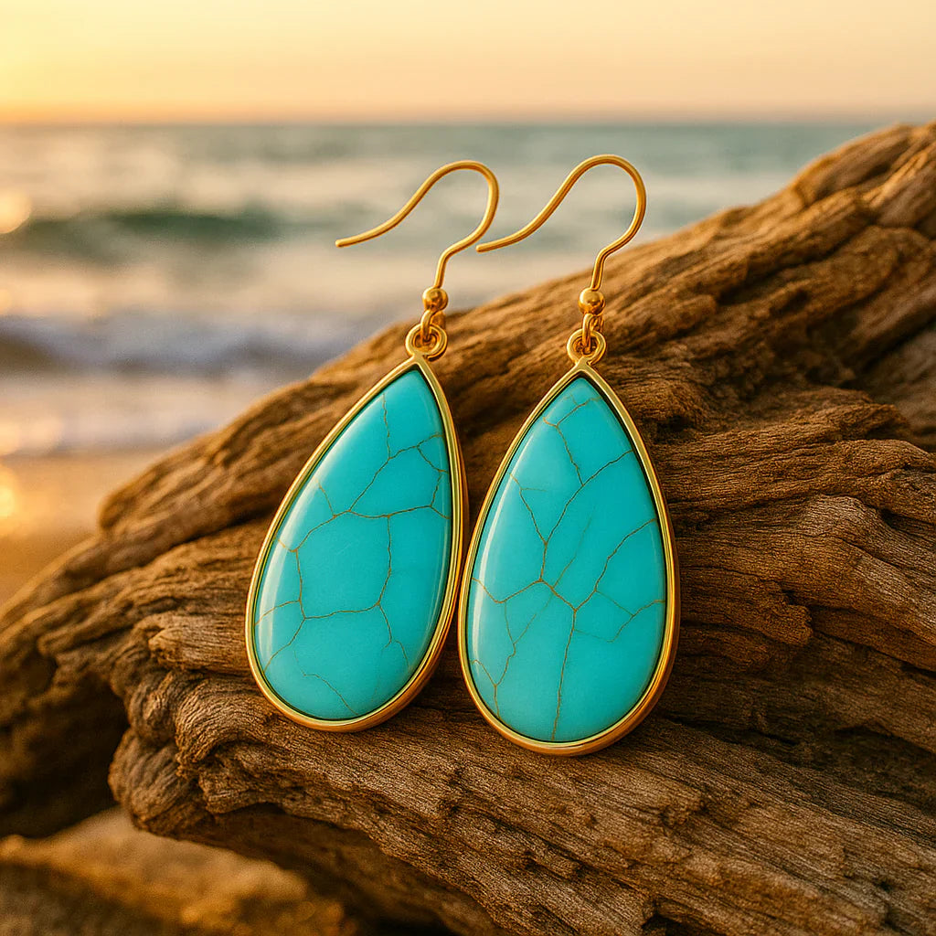 Connexion éternelle - boucles d'oreilles turquoise