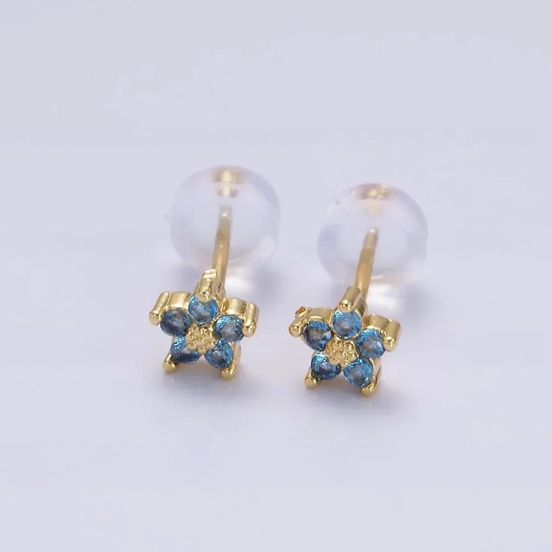 Boucles d'oreilles Prego avec Fleur Délicate