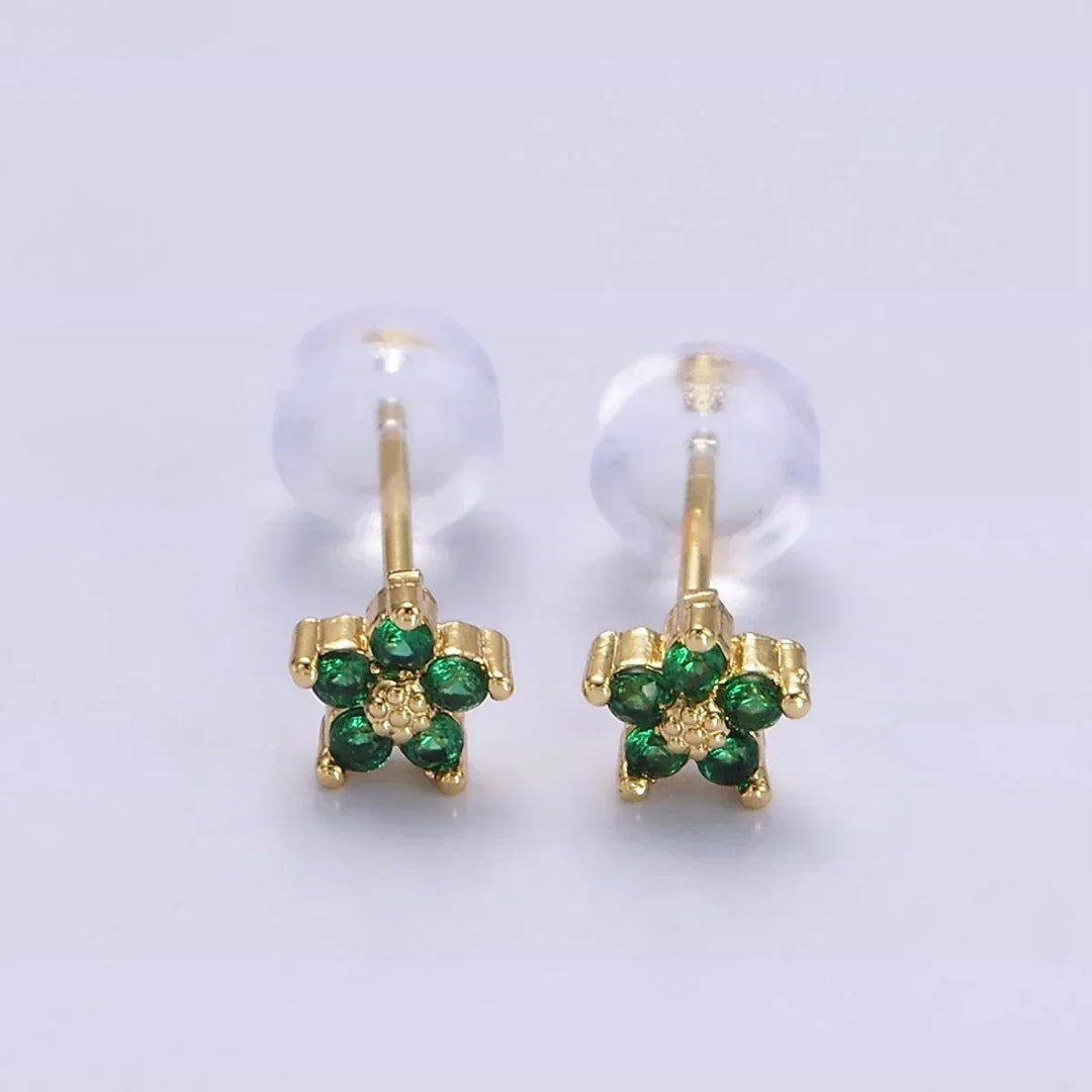 Boucles d'oreilles Prego avec Fleur Délicate