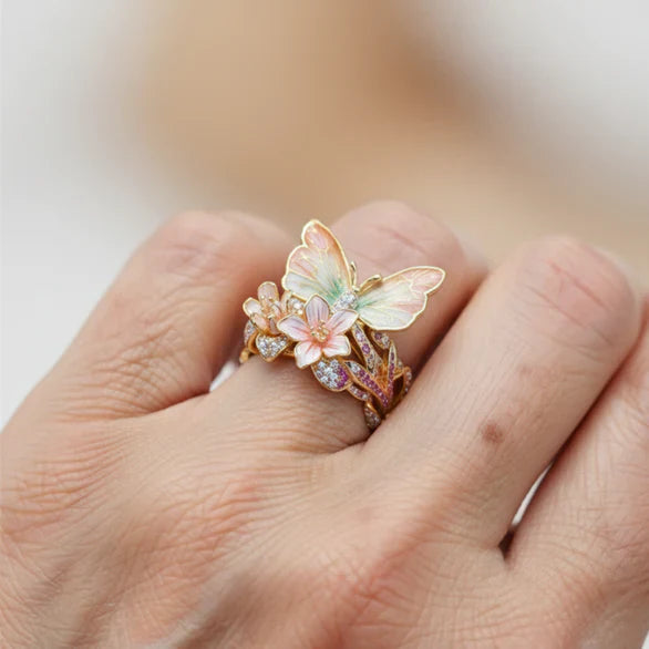 Bague Papillon Brillant de la Nature avec Zircon
