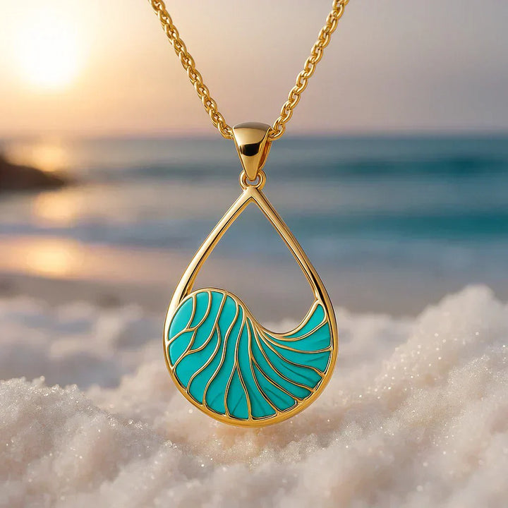 Collier en argent exclusif avec pendentif en turquoise