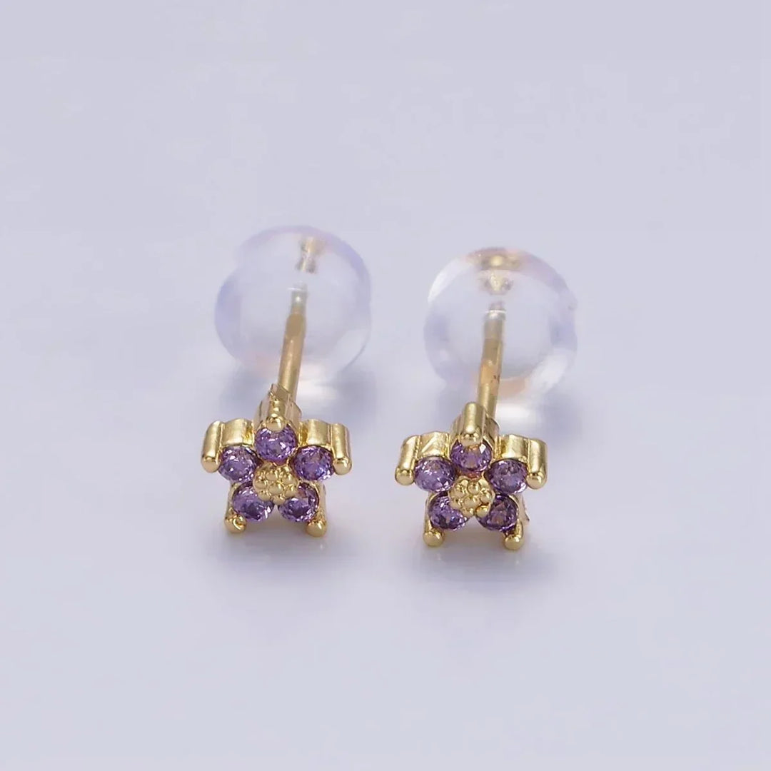 Boucles d'oreilles Prego avec Fleur Délicate