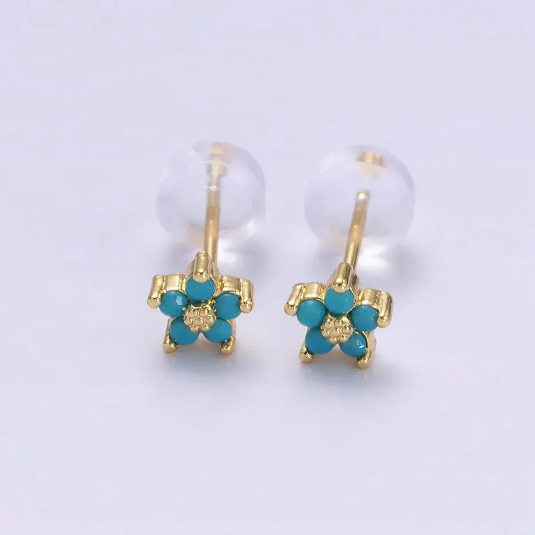 Boucles d'oreilles Prego avec Fleur Délicate