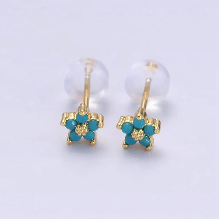 Boucles d'oreilles Prego avec Fleur Délicate