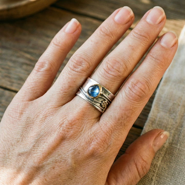 Bague Bohémienne de Méditation avec Pierre Précieuse