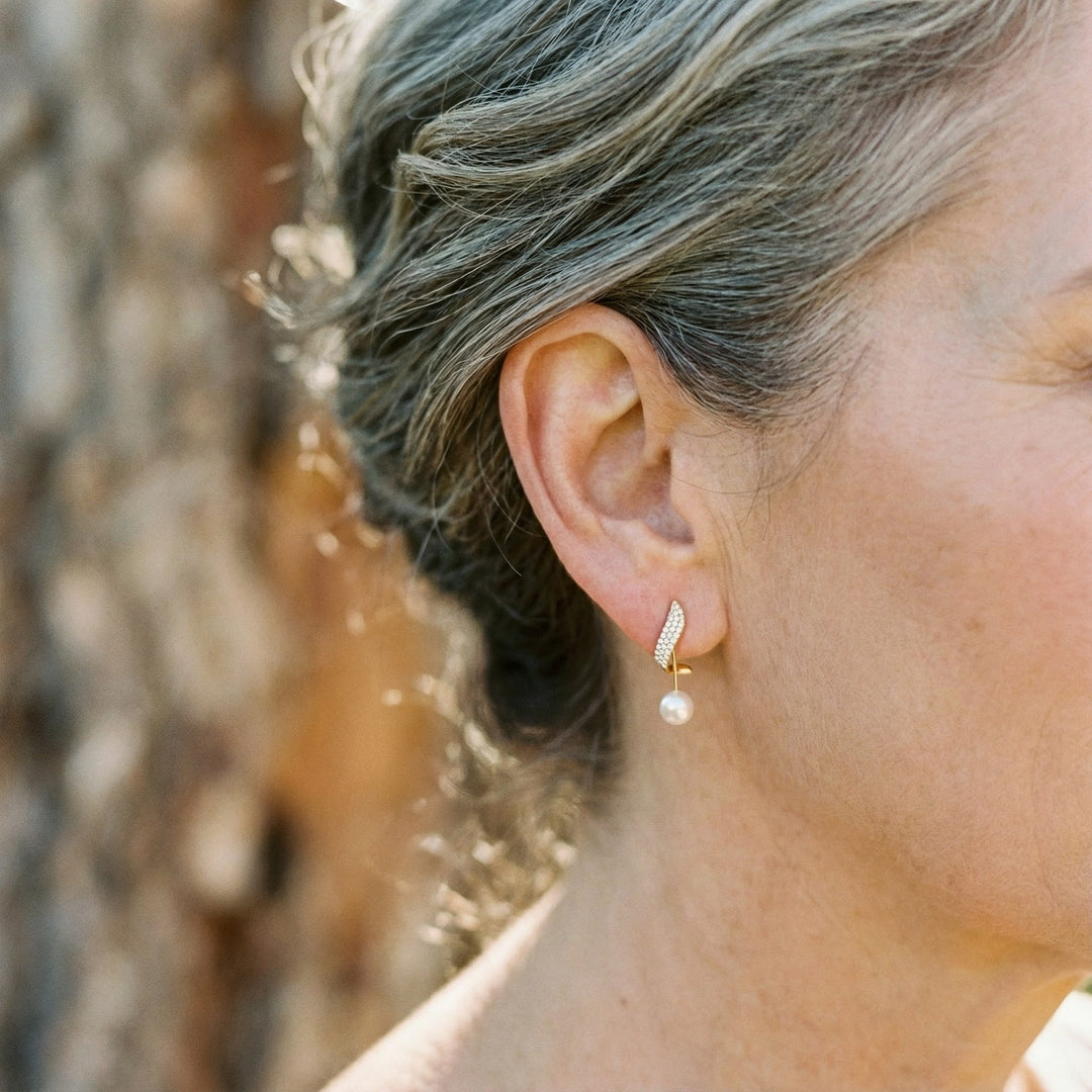 Boucles d'Oreilles en Or avec Perles