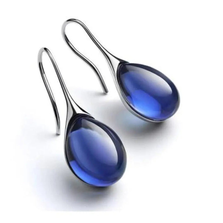 Kristyna - Boucles d'oreilles pendantes en cristal en or et argent