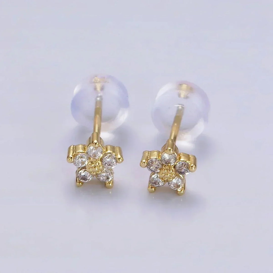 Boucles d'oreilles Prego avec Fleur Délicate