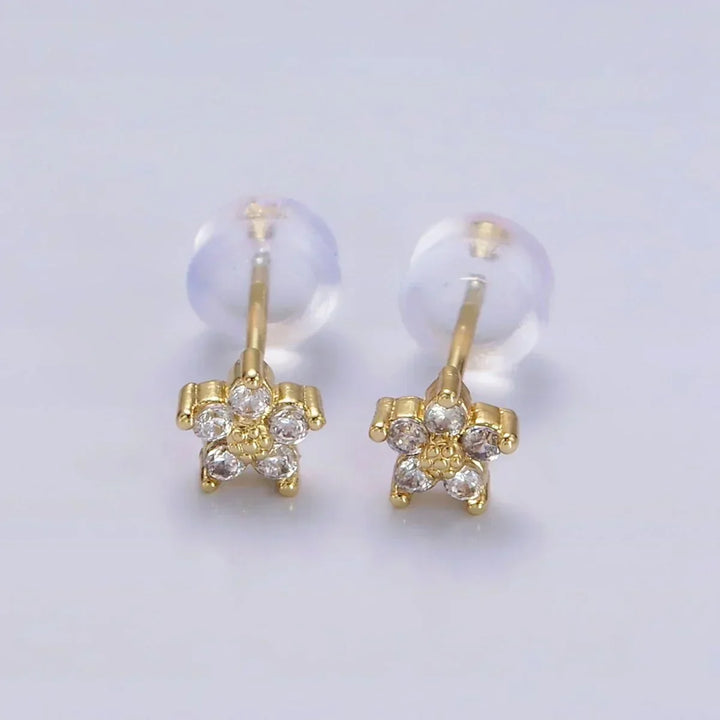 Boucles d'oreilles Prego avec Fleur Délicate