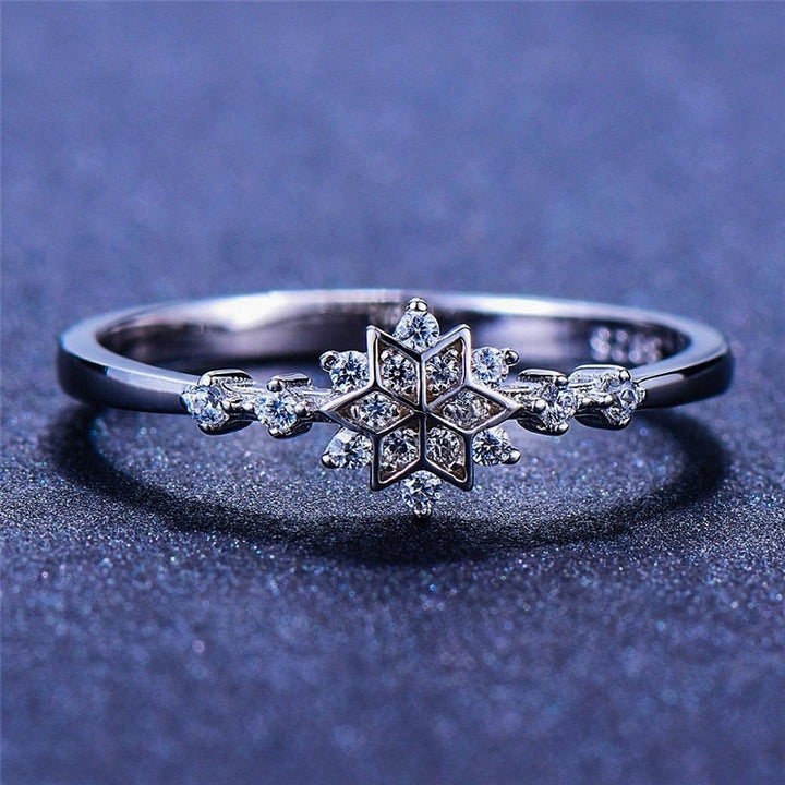 Bague Flocon de Neige en Argent