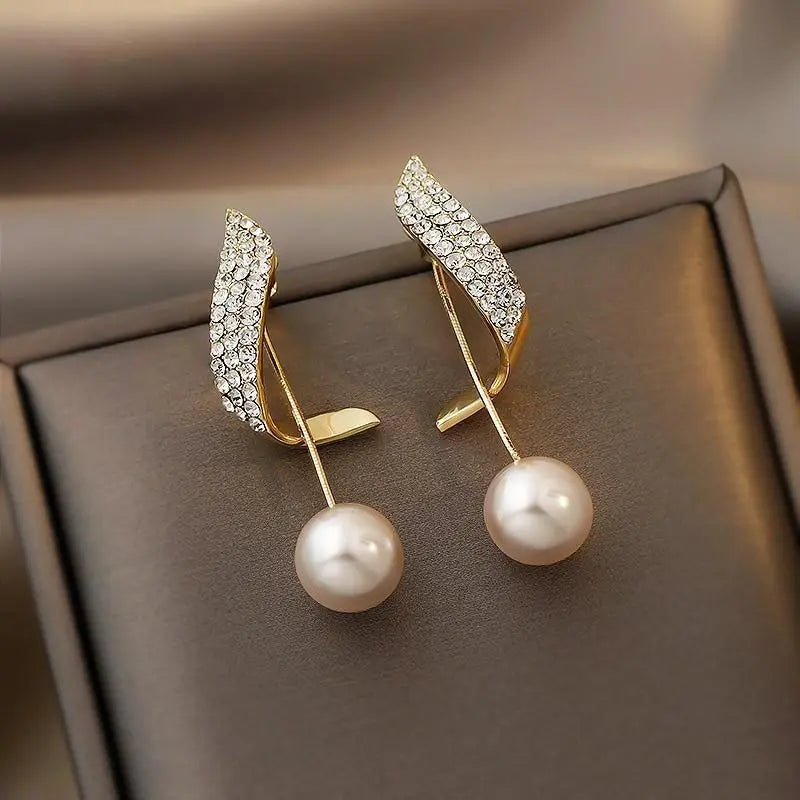 Boucles d'Oreilles en Or avec Perles