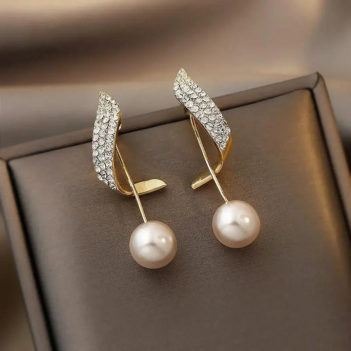 Boucles d'Oreilles en Or avec Perles