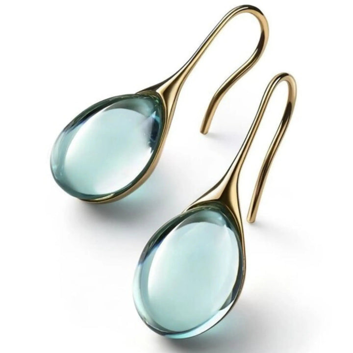 Kristyna - Boucles d'oreilles pendantes en cristal en or et argent