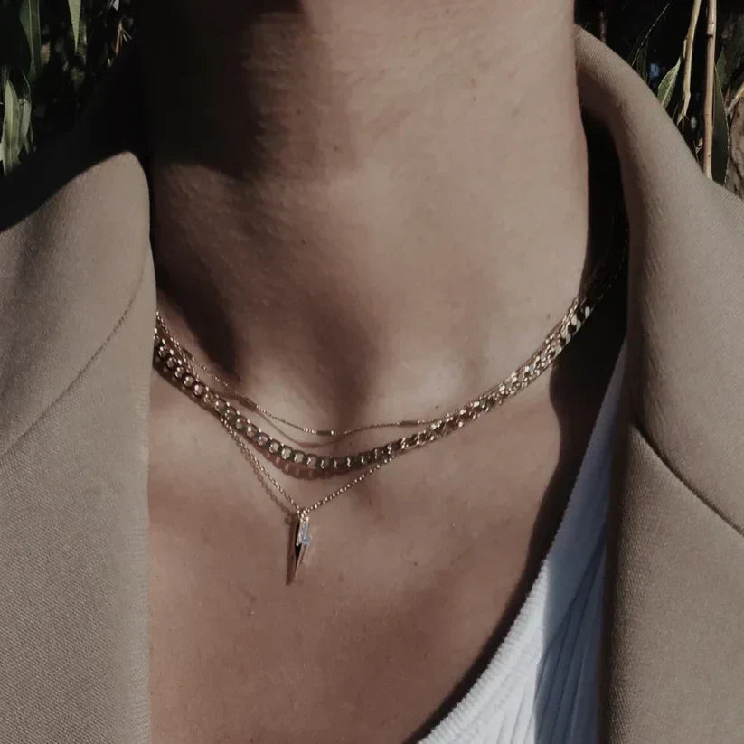 Collier à maillons plats
