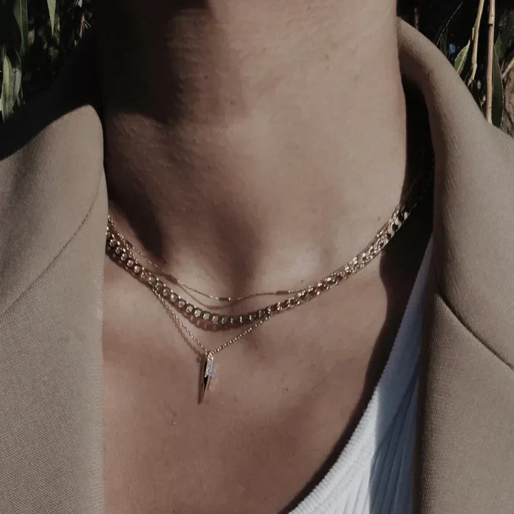 Collier à maillons plats