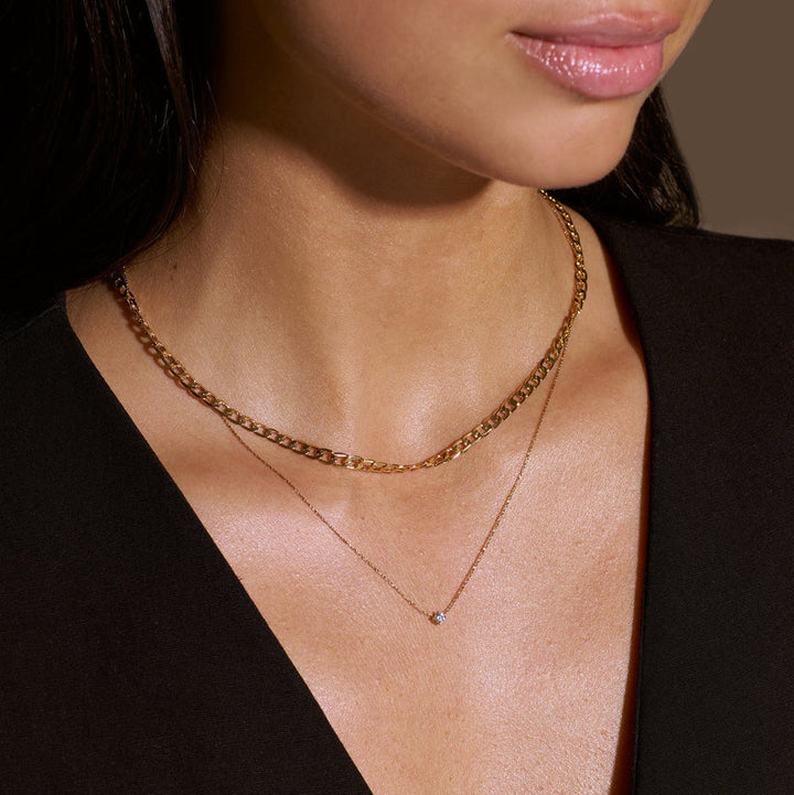 Collier à maillons plats