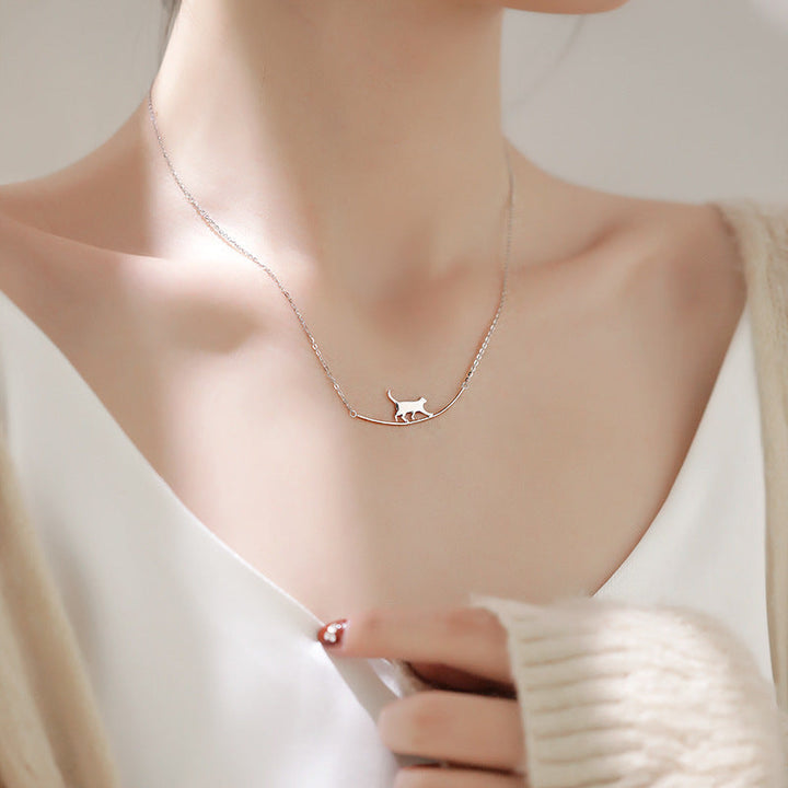 Collier de Chat Escalade en Argent