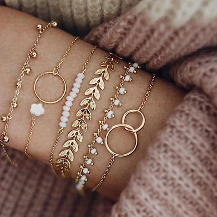 Ensemble de Bracelets Boho en Or