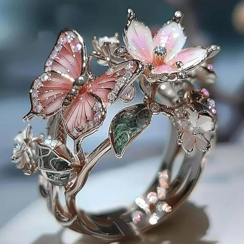Bague Papillon Brillant de la Nature avec Zircon