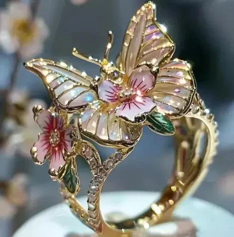 Bague Papillon Brillant de la Nature avec Zircon