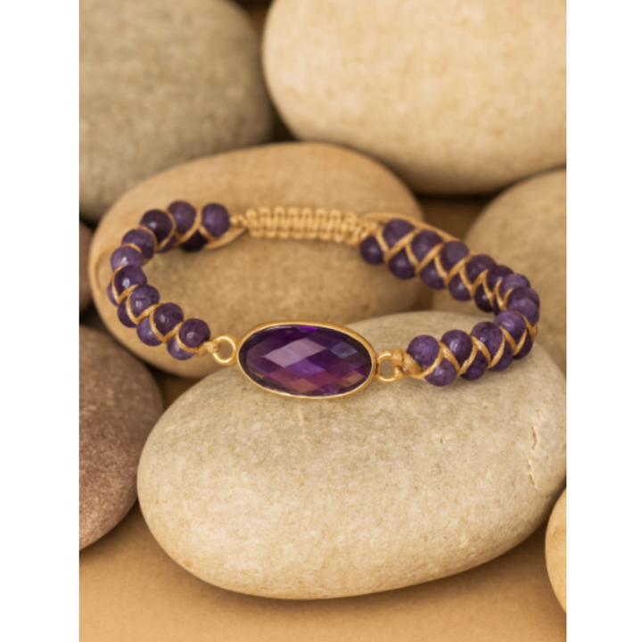 Bracelet en Améthyste Élégant