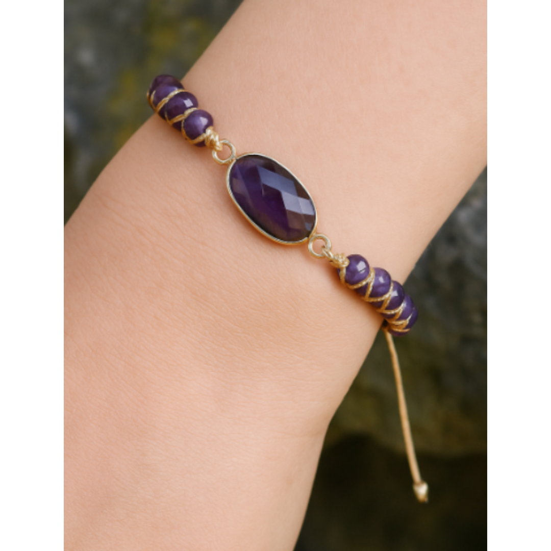 Bracelet en Améthyste Élégant