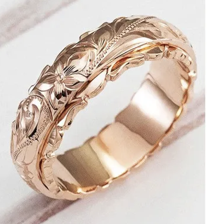 Mila - Bague en or avec fleur inspirée de l'antiquité