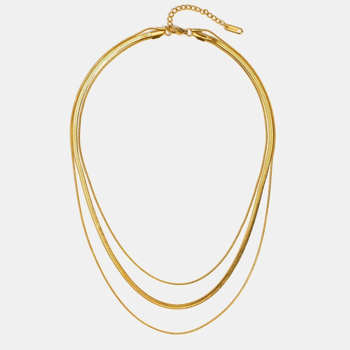 Antonie – Collier en or multicouche avec une structure transparente