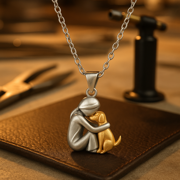 Collier avec Pendentif d'Étreinte