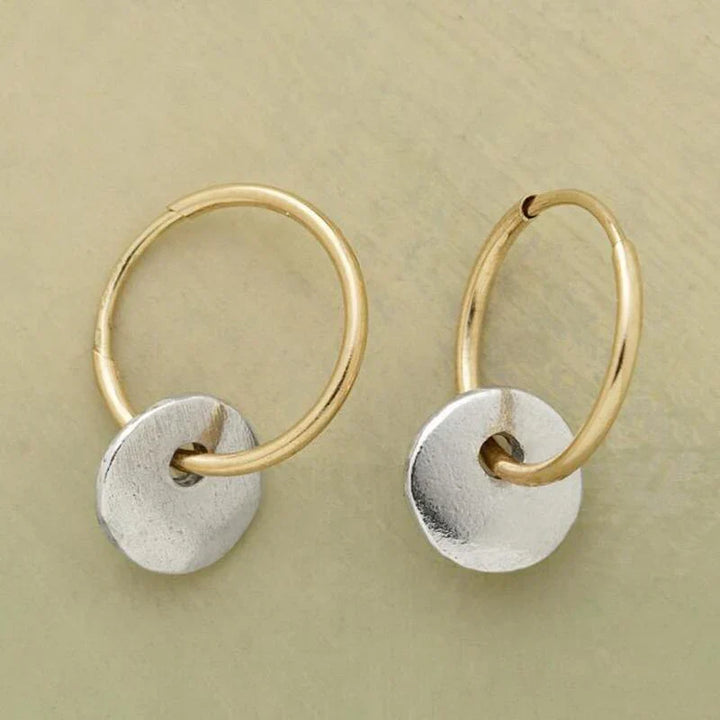 Boucles d'oreilles en Or et Argent