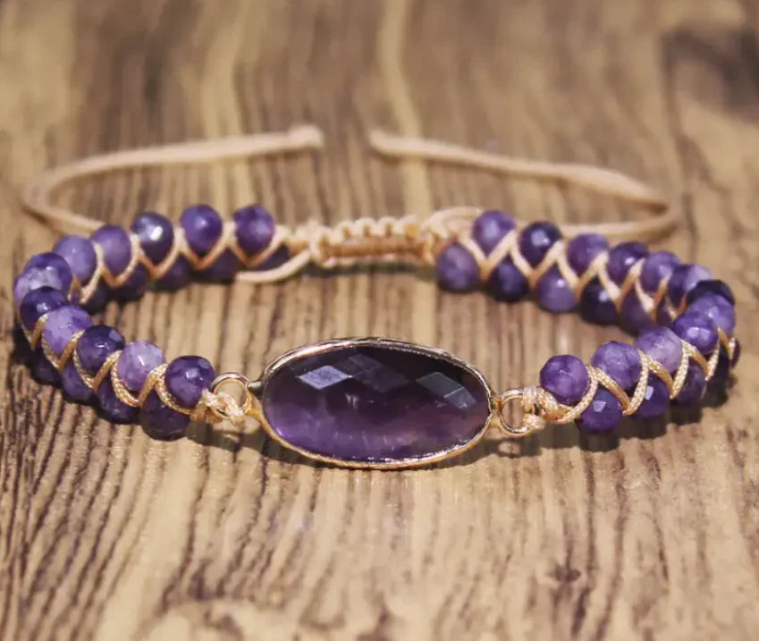 Bracelet en Améthyste Élégant