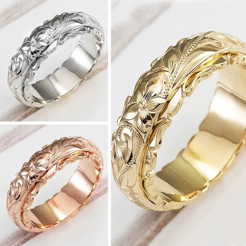 Mila - Bague en or avec fleur inspirée de l'antiquité