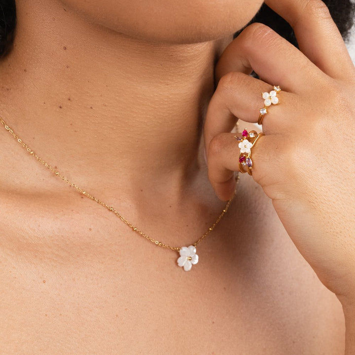 Jana – Collier double avec pendentif rond